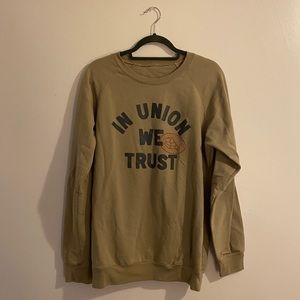 Mezcal Union crew neck beige sweatshirt